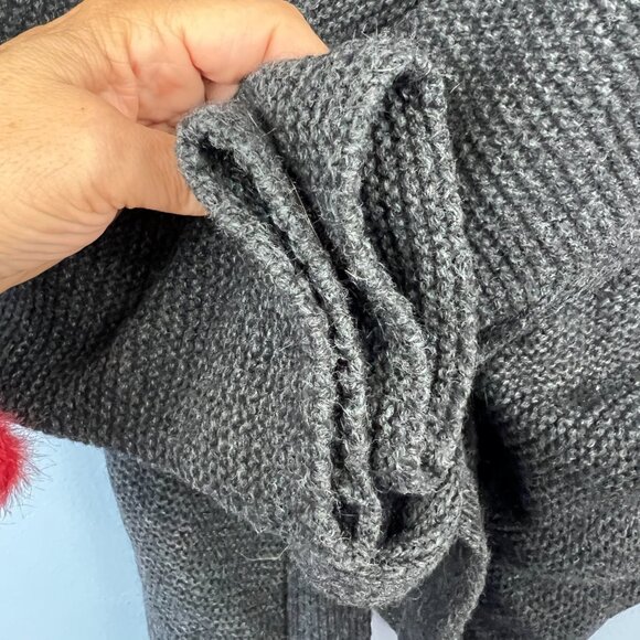 Boden Barcelona Wool Alpaca Blend Dark Gray Wrap Cardigan Size 2 - Picture 5 of 7